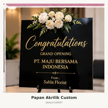 Papan Bunga Akrilik Dumai